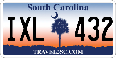 SC license plate IXL432