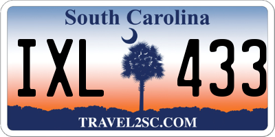 SC license plate IXL433