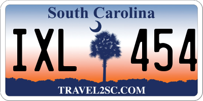SC license plate IXL454