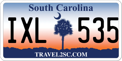 SC license plate IXL535