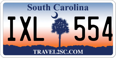 SC license plate IXL554