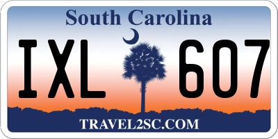 SC license plate IXL607