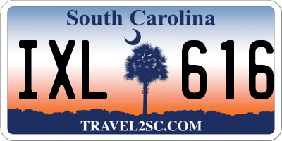SC license plate IXL616