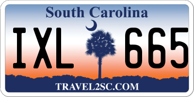 SC license plate IXL665