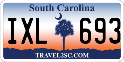 SC license plate IXL693