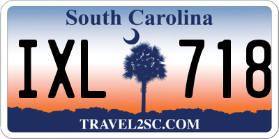 SC license plate IXL718
