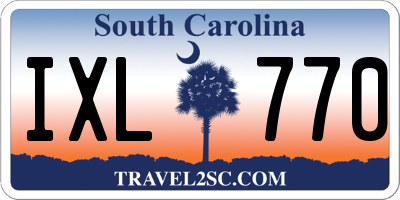 SC license plate IXL770