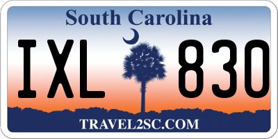 SC license plate IXL830