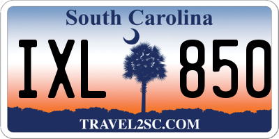 SC license plate IXL850