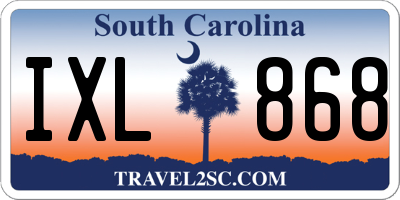 SC license plate IXL868
