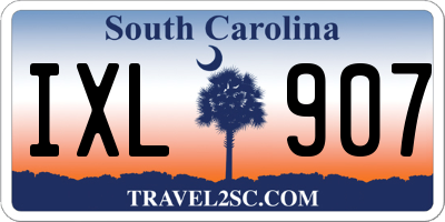SC license plate IXL907