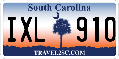 SC license plate IXL910