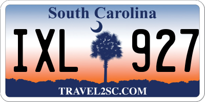 SC license plate IXL927