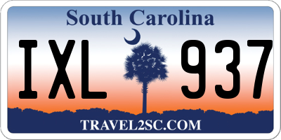 SC license plate IXL937