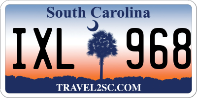 SC license plate IXL968