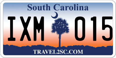 SC license plate IXM015