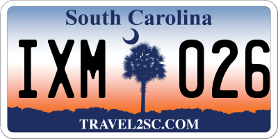 SC license plate IXM026
