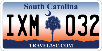 SC license plate IXM032
