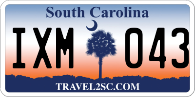 SC license plate IXM043