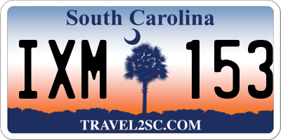 SC license plate IXM153