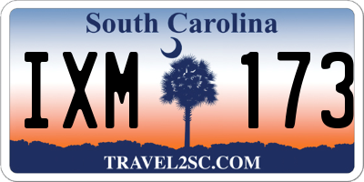 SC license plate IXM173