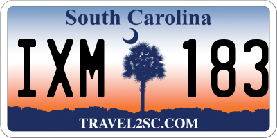 SC license plate IXM183