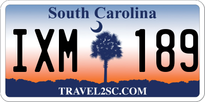 SC license plate IXM189