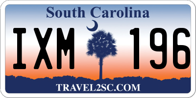SC license plate IXM196