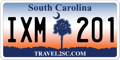 SC license plate IXM201