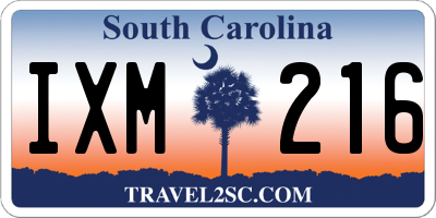 SC license plate IXM216