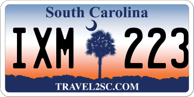 SC license plate IXM223