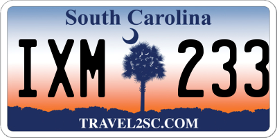 SC license plate IXM233