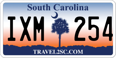 SC license plate IXM254