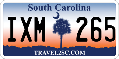 SC license plate IXM265
