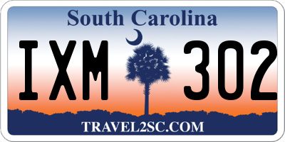 SC license plate IXM302