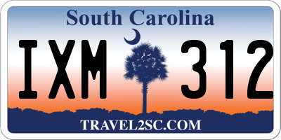 SC license plate IXM312