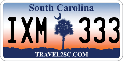 SC license plate IXM333