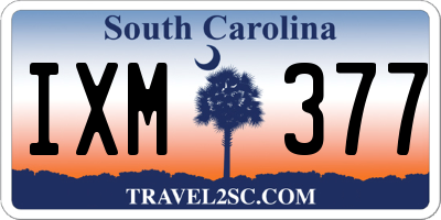 SC license plate IXM377