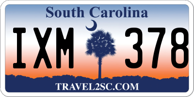 SC license plate IXM378