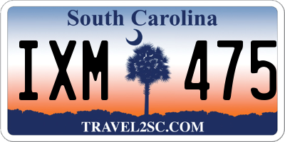 SC license plate IXM475