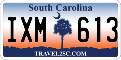SC license plate IXM613