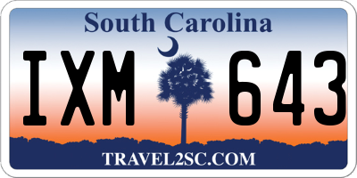 SC license plate IXM643