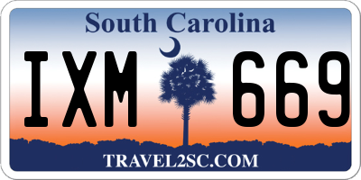 SC license plate IXM669