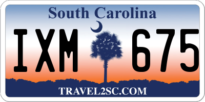 SC license plate IXM675