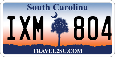 SC license plate IXM804