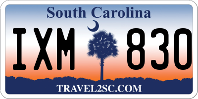 SC license plate IXM830