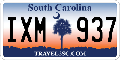 SC license plate IXM937