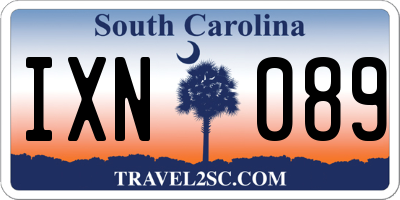 SC license plate IXN089