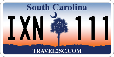 SC license plate IXN111