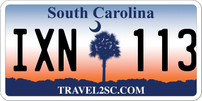 SC license plate IXN113
